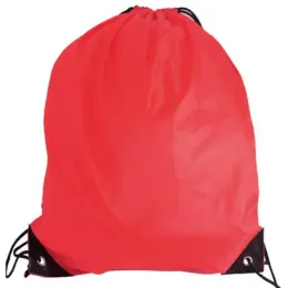 210D Poly String Bag Red Front